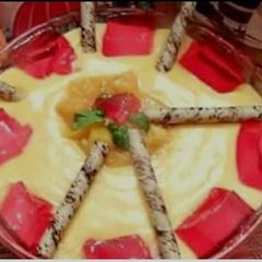 A picture of Fruits Custard.