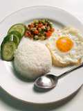 Nasi Telur Ceplok Dengan Scallion Oil