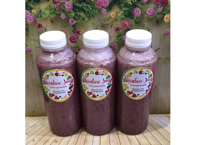 Langkah Mudah untuk Membuat Diet Juice Blueberry Kiwi Lemon Banana Pear, Sempurna