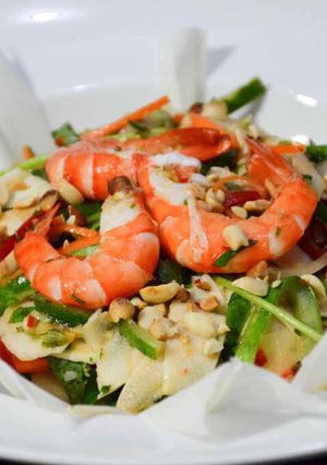 Hình của món GỎI CỦ HŨ DỪA.