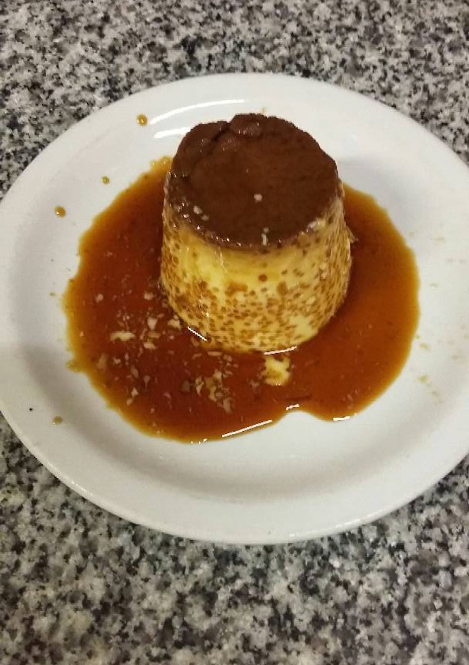 Una foto de Flan super casero