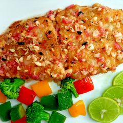 A picture of Grilled Fish in Lemon Butter Sauce.