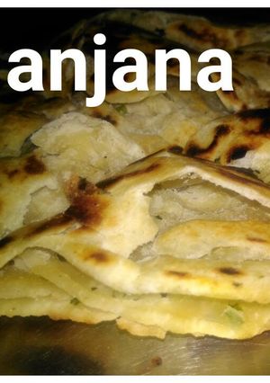 A picture of Lacha paratha(flat bread theme).