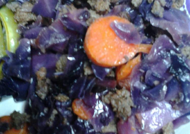 Recipe of Favorite Red/Purple cabbage with beef