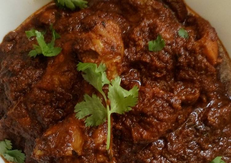 Recipe of Super Quick Homemade Hyderabadi Lal murgh (Dum chicken)