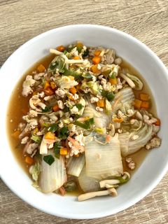 รูปของ ผัดผักกาดขาวไก่สับญี่ปุ่น