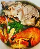 Bánh canh cua, tôm và giò heo cuộn