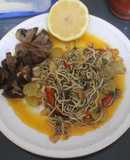 Gulas con champiñones al horno