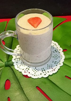 A picture of Soy Milk And Fruits Smoothie.