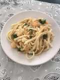 Linguinis con camarones