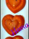 Orange heart chocolate