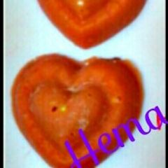 A picture of Orange heart chocolate.