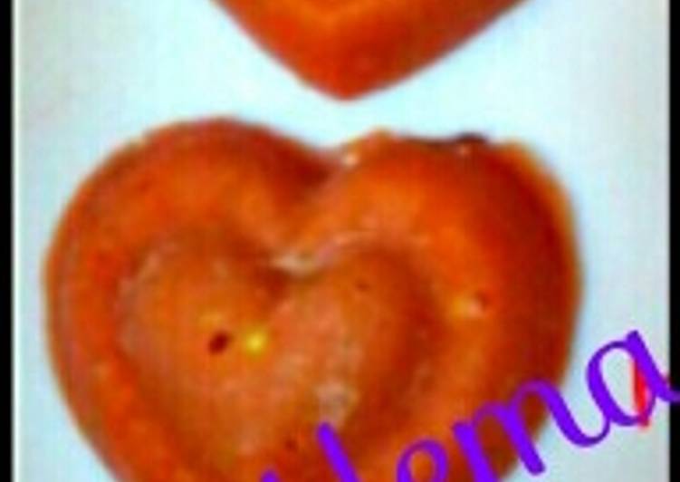 Orange heart chocolate