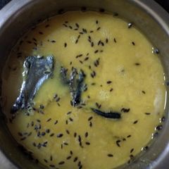 A picture of Mishti Chholar Daal.