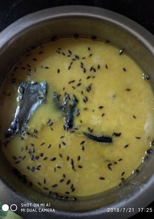 A picture of Mishti Chholar Daal.