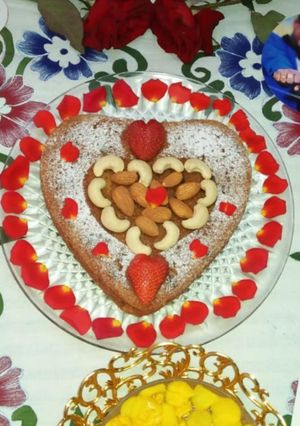A picture of Vanilla Tutti Frutti Cake in cooker.