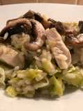 Chicken, mushroom & leek risotto