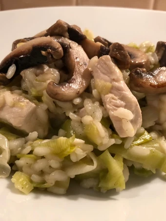 Easy Way Prepare Chicken, mushroom &amp; leek risotto the  Makes Drooling Appealing