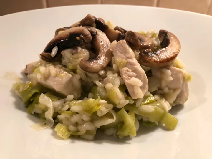 Easy Way Prepare Chicken, mushroom &amp;amp; leek risotto the  Makes Drooling Appealing