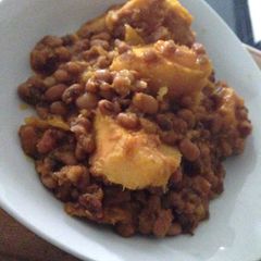 A picture of Beans and Yam.