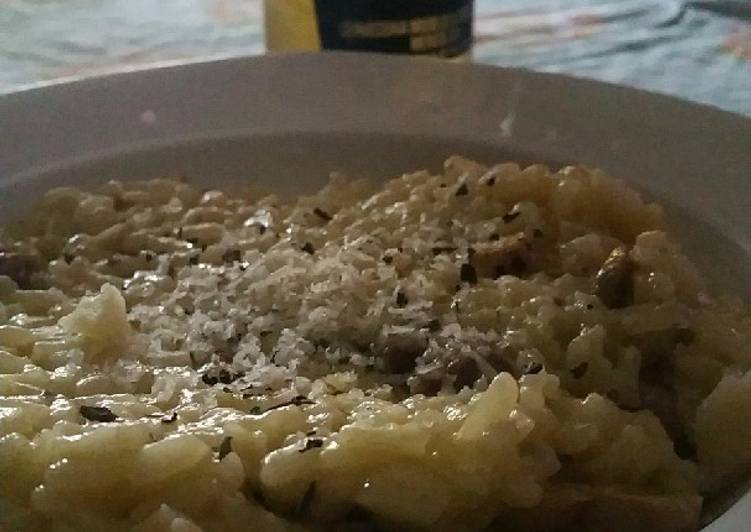 Risotto de setas y queso grana padano