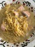 Guiso de Salmón y Fideos de Garbanzo en TM5