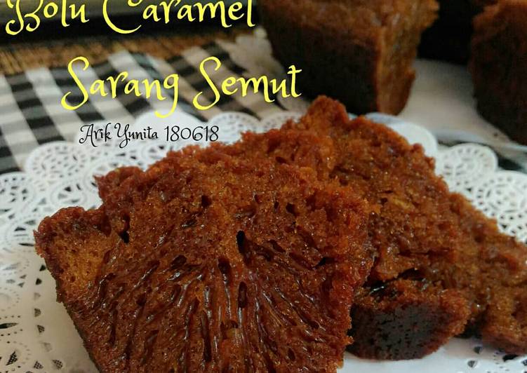 step by step mengolah Bolu Caramel aka Sarang Semut yang enak
