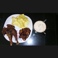 A picture of Soyayyar doya, plantain, naman kaza da tea#kanostate.