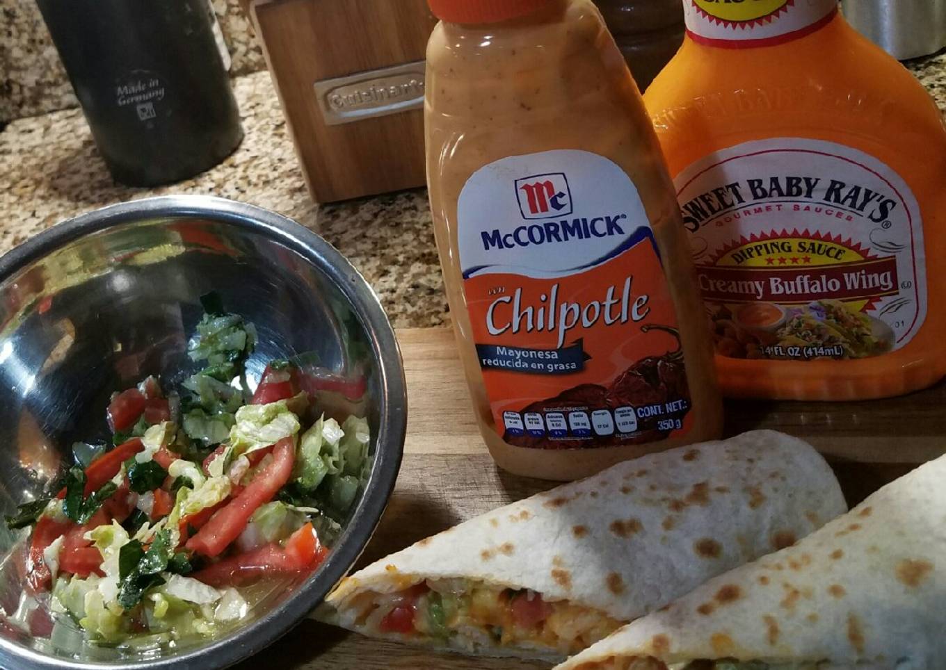 Wraps de pollo Bufalo