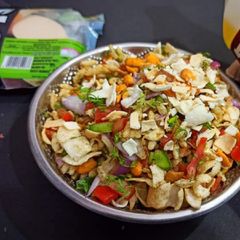 A picture of Papad chat.