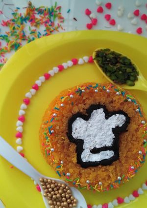 केसरी कोकोनट बाइट (Kesari coconut bite recipe in Hindi) रेसिपी मुख्य फोटो