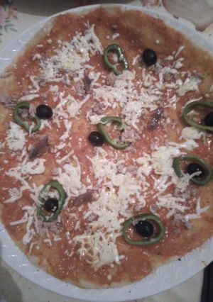 صورة لوصفة بيتزا الطجين البنينة والسريعة