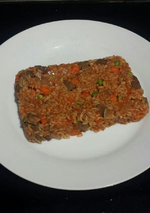 A picture of Jollof rice.