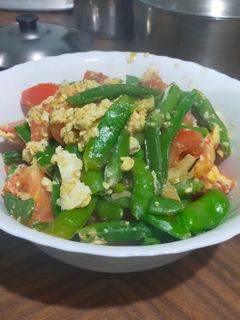 荷蘭豆番茄炒蛋 的食譜成品照片