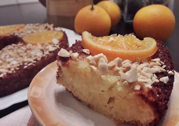 Bizcocho de almendra y naranja confitada