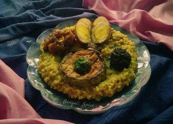 How to Recipe Appetizing Bengali khichri Thali 