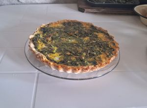 Una foto de Tarta de espinaca y pollo 🥬🍗
