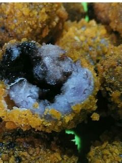 Foto resep Bola ubi ungu isi coklat