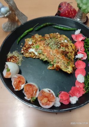 A picture of Mayonnaise veggies omelette.