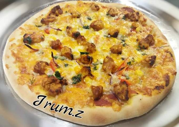 🍕🍕chicken Tikka Pizza🍕🍕 Recipe By Irum Zaidi Home Cooking Cookpad 9254