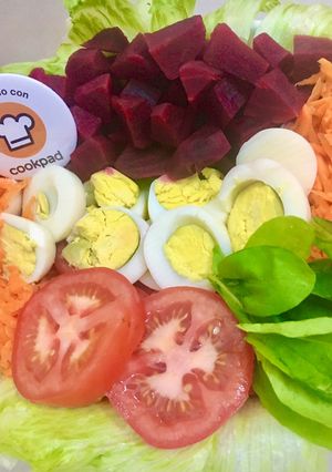 Una foto de 🥗ENSALADA🥗🏖🏕🥗VERANIEGA (1) 🏕🏖🥬🍅🥕🥒🫑🥗