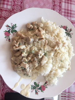 Una foto de Strogonoff de pollo!