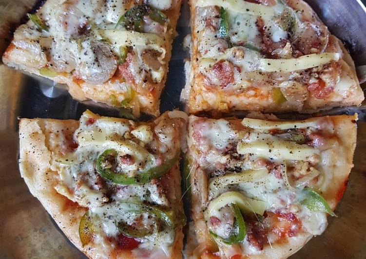 Cara Gampang Membuat Pizza teflon lezat yang Enak Banget
