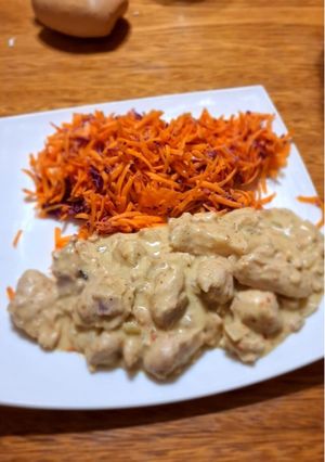 Una foto de Pollo a la mostaza-
