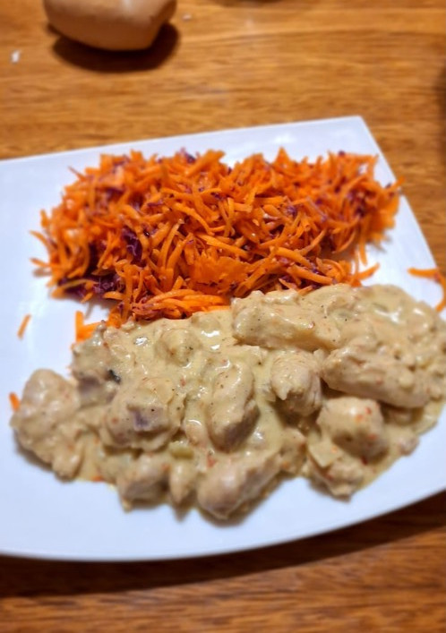 Una foto de Pollo a la mostaza-