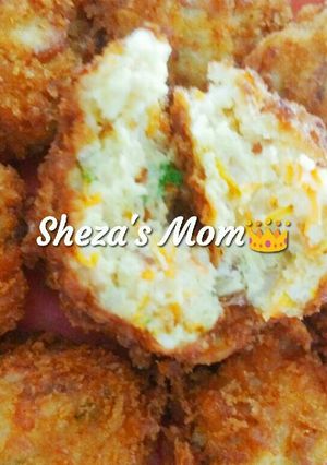 Foto resep MPASI Bread Crumbs Rice Ball with Mozarella Cheese (bola nasi)