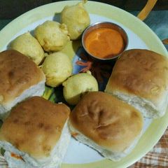 A picture of Vada Pav.