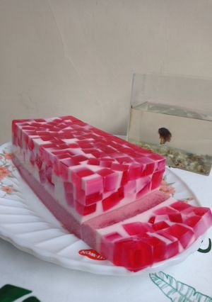 Foto resep Puding Kotak Stroberi