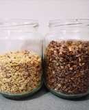 Granola de avena y frutos secos sin azúcar (con y sin chocolate)