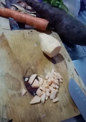 Una foto de Sopita de la abuela. Con verdura traída del #mercado